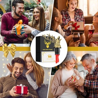 Đầu Hươu Chai Rượu Rót Và Nút Chặn 2 Trong 1 Stag Rượu Có Hộp Quà Tặng Săn Bắn Quà Tặng Sinh Nhật Quà Giáng Sinh Cho Nam Bố Thợ Săn silicone hợp kim tiện dụng phù hợp dùng cho gia đình căn hộ văn phòng và không gian nhỏ