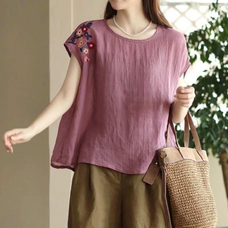 Áo thun Cotton dành cho nữ, thoáng mát mùa hè với thiết kế đơn giản mà thời trang
