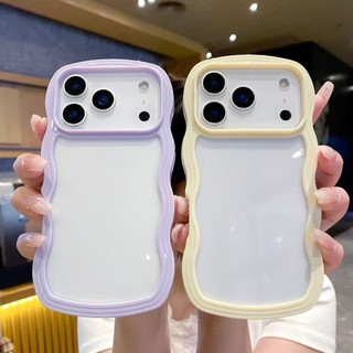 Ốp Điện Thoại Sóng Màu Trong Suốt Acrylic Cứng Ốp lưng Cho iPhone 17 16 15 14 13 12 11 Pro Max 17Air 16E 14 / 15Plus