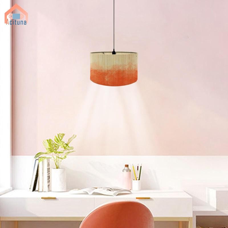 Gradient Tre Lampshade, E27, Boho Mặt Dây Chuyền Đèn Có Thể Thay Thế Vintage Trống Đèn Bóng Bao Châu Âu Cho Mặt Dây Chuyền Đèn