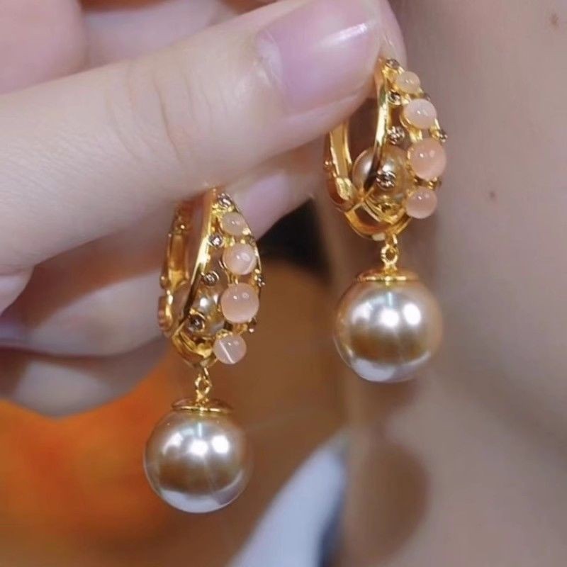 Bông Tai Ngọc Trai Nữ Tính Khí Tiệc Thời Trang Nhẹ Sang Trọng Pháp Bông Tai Đầm Dạ Hội Bông Tai