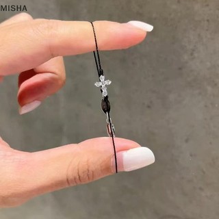 Misa Đơn Giản Hợp Thời Trang Tính Khí Vòng Tay Chữ Thập Cho Nữ Bé Gái Thời Trang Đa Năng Mỏng Có Thể Điều Chỉnh Vòng Tay Trang Sức Phụ Kiện Quà Tặng