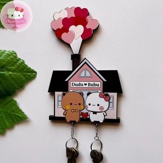Moonlights Treo Chìa Khóa Tường Panda Bubu Và Dudu Acrylic Móc Khóa Móc Khóa Hoạt Hình Ba Lô Charm Móc Khóa Mặt Dây Chuyền Phụ Kiện Cặp Đôi Quà Tặng EN