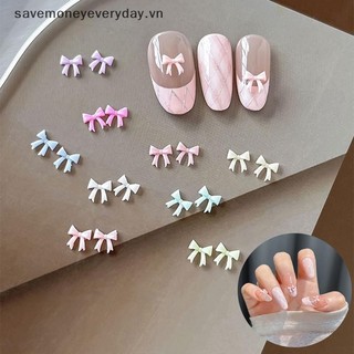 50 cái hỗn hợp nơ 3D quyến rũ trang trí móng nghệ thuật, ruy băng, phụ kiện salon DIY