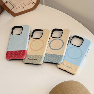 [Sheren] Ốp điện thoại chấm bi màu tương phản phong cách Hàn Quốc Thích hợp cho i17 16 15 14 13 12 11 pro max Vỏ bảo vệ chống sốc