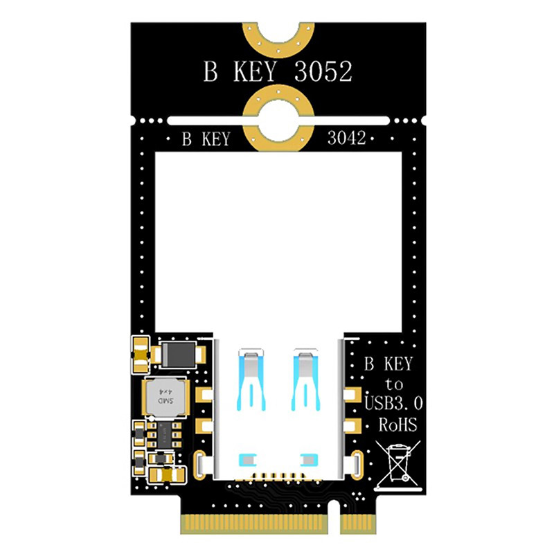 JMT M.2 B Key WWAN 4G Khe cắm thẻ mạng sang USB 3.0 / Type C / Thẻ chuyển đổi giao diện TF kép cho M.2 B Key 3042 3052