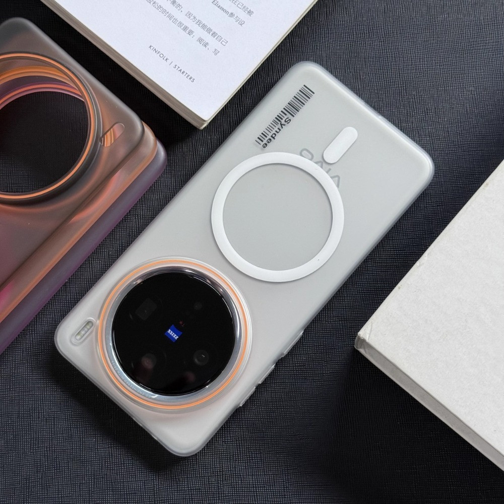 Ốp Điện Thoại Cho VIVO X200 Pro Mini X80 X90 X100s Pro / Ultra X200 FE IQOO 12 13 Matte Trong Suốt Từ Tính Vỏ Mỏng Chống Rơi