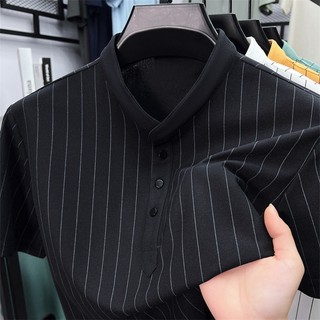 Áo Polo sọc dọc thoải mái, thời trang - Dáng rộng dành cho nam