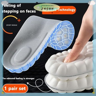 ZMONH Độ Đàn Hồi Cao Su Thể Thao Đế Lót Giày Mềm Hỗ Trợ Vòm Đế Chỉnh Hình Thoáng Khí Khử Mùi Chống Sốc Đệm