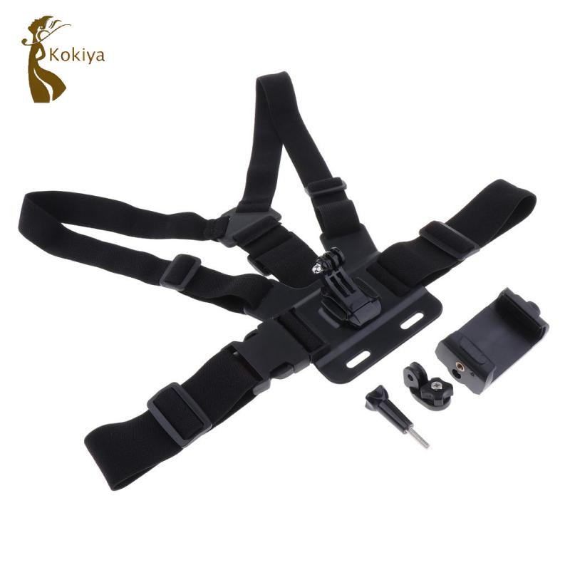 Giá đỡ dây đeo gắn dây đeo có thể điều chỉnh thân ngực có kẹp ABS cho điện thoại thông minh E