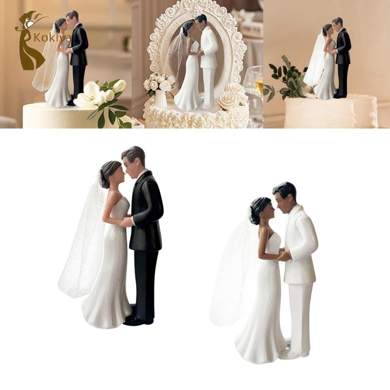 Tượng chú rể cô dâu Mô phỏng bánh cưới Topper cho các bữa tiệc đính hôn