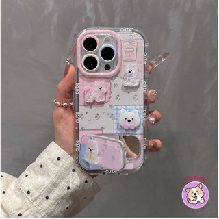 Floral-patterned dog Phone Case for IPhone 17 16plus 11 12 13Pro Max 14Plus XR XS Max 7 8 Plus Soft Case Girl NYS