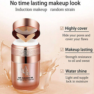 Bướm Puff Air Cushion BB Cream Tự Nhiên Lâu Dài Dưỡng Ẩm Che Khuyết Điểm BB Cream Cho Làm Đẹp Mỹ Phẩm Phụ Kiện