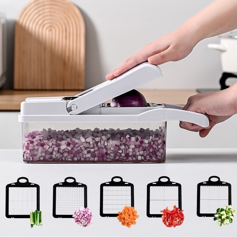 TE Dicer Dụng cụ tiện dụng Máy hủy khoai tây Máy cắt rau củ đa chức năng Máy cắt rau củ phong cách mới