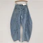 Quần Jeans chân rộng style Mỹ - châu Âu, wash mài cạnh