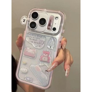 Dễ Thương Qua Màu dachshund Chó cabin DIY Miếng Dán Vỏ Điện Thoại Di Động Cho iPhone17 16 15 14 13 12 11 Pro Max Chống Sốc Bảo Vệ camera Chống Rơi Mặt Sau Mềm