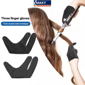 MAKY Găng Tay Chịu Nhiệt 3 Ngón Tay Găng Tay Bảo Vệ Thuốc Nhuộm Tóc Tạo Kiểu Tóc Uốn Cây Đũa Phép Găng Tay Cắt Tóc Có Thể Tái Sử Dụng Nhiệt Geat Găng Tay Tạo Kiểu Tóc Dụng Cụ Perming VN