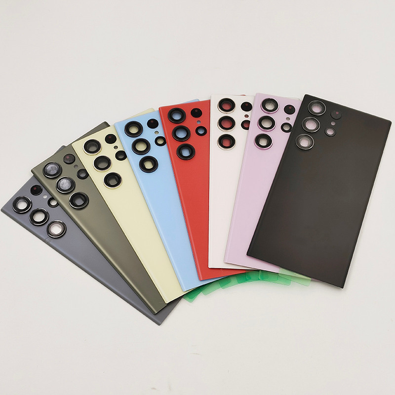Mặt Sau Kính Nhà Ở Dành Cho Samsung S23 Ultra Pin Nắp Cửa Sau Thay Thế Dành Cho Galaxy S23Ultra S918B & Ống Kính Máy Ảnh