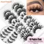 FAVORITEGOODS SKONHED 8 Cặp Phong Cách Hỗn Hợp Mắt Mi Nối Dài Handmade Mắt Dụng Cụ Trang Điểm Làm Đẹp Criss-cross Chồn