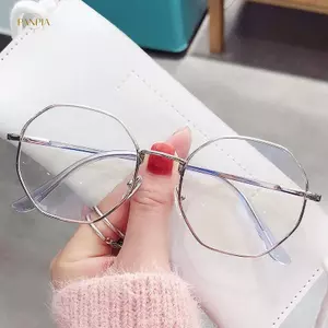 PNPIA- Kính Siêu Nhẹ Hợp Kim Khung Đồng Bằng Nam Nữ Chống Ánh Sáng Xanh Kính Dự Tiệc Trang Trí Kính Mắt Kính Giả