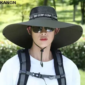 Mũ chống nắng KANGN, Mũ chống nắng và che nắng nông nghiệp chống tia cực tím, Vành rộng 15cm thời trang Kính chống nắng và mũ che nắng có thể điều chỉnh thoáng khí Thể thao ngoài trời