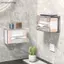 AA Nhựa Treo Tường Hộp Đựng Khăn Giấy Tự Dính Đấm Giấy Miễn Phí Giá Đỡ Mặt Trên Xuống Tiết Kiệm Không Gian Khăn Ăn Hộp Đựng Phòng Tắm VN