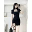 Cô Gái Nóng Rỗng Màu Đen Đẹp Trai Đầm Nữ Mùa Hè Phong Cách Mới Niche Thiết Kế Ôm Hơn Nhìn Nguyên Chất Desire Váy Ngắn