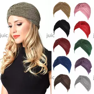 JUIC Đầu Quấn Mềm Mại Co Giãn Tóc Turban Phụ Kiện Tóc Ung Thư Chemo Beanies