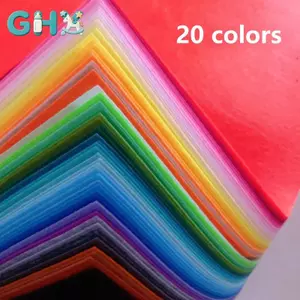 GHX 20 Chiếc Vải Nỉ Mềm 20 Màu Chắp Vá May Thủ Công DIY Vuông Không Dệt 1 Mm Thi Handmade Vải Dệt VN