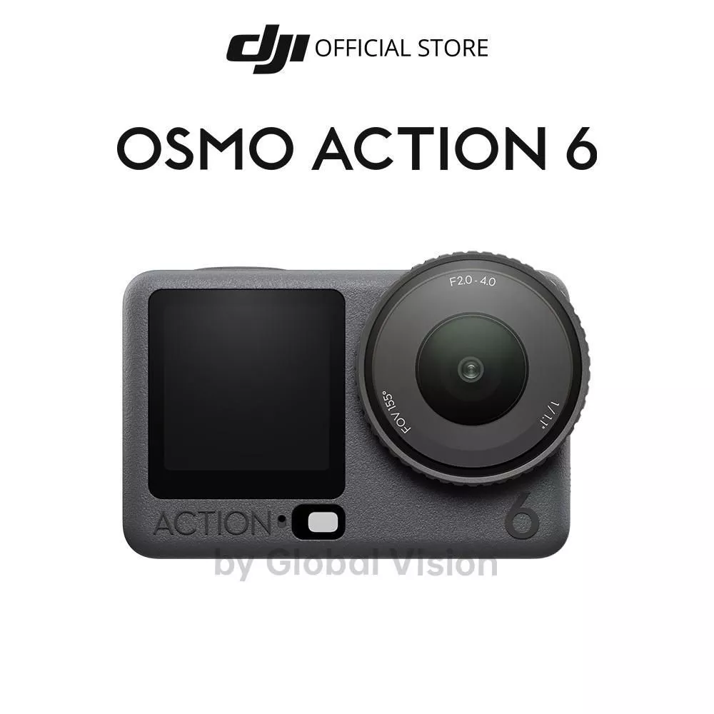 DJI Camera Hành Động Osmo Action 6 - Video 8K, Cảm Biến Vuông 1/1.1, Bộ Nhớ 50GB, Khẩu Độ Biến Thiên f/2.0 - f/4.0