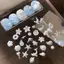 CANAMEK 1 Chiếc Hoa Lily Hoa Biển Vỏ Conch San Hô Sao Biển 3D Acrylic Móng Tay Khuôn Trang Trí Móng Tay DIY Silicone Làm Móng Tay Khuôn Móng Tay Nghệ Thuật Khuôn CSF