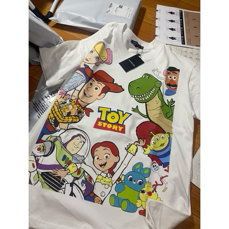 （Giao hàng 24h）Angela Áo thun in Toy Story siêu cute chất cotton hình in sắc nét áo form rộng