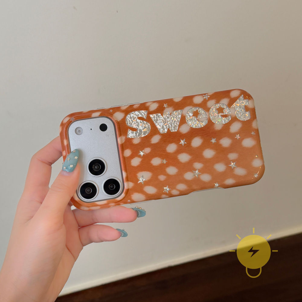 Phone Case For iPhone 17 Pro Max 16 15 TPU Deer Aesthetic Korean Cute