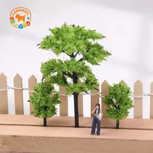 CANAMEK Mô Phỏng Cây Xanh Mini Mô Hình Nhà Búp Bê Đường Sắt Cảnh Đường Phố Trang Trí Đồ Trang Trí Nhà Búp Bê Micro Phong Cảnh Vườn Trang Trí CSF