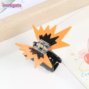 BORAGETE Half Updo Kẹp Móng Vuốt Nữ, Phụ Kiện Tóc Acrylic Acetate Bướm Kẹp Tóc, Kẹp Móng Vuốt Tóc Phong Cách Hàn Quốc Xuân Hè