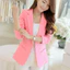 Thời Trang Nữ Dài Tay Chắc Chắn Áo Blazers Nữ Công Sở Nữ OL Work Top Phù Hợp Với Áo Khoác Ngoài