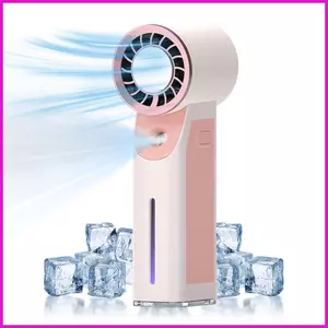 Quạt di động có sương mù có thể sạc lại Quạt làm mát cầm tay Mister Quạt cá nhân cầm tay có phun sương cho lyuvn mùa hè