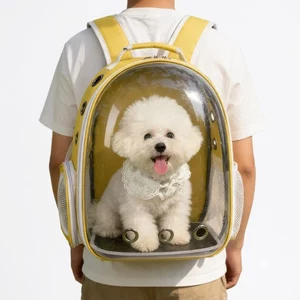 Ba Lô Vận Chuyển Chó Mèo BLO-PET Tháp Xanh Kiểu Dáng Phi Hành Gia Nhựa PVC Bền Đẹp [MẪU NGẪU NHIÊN]