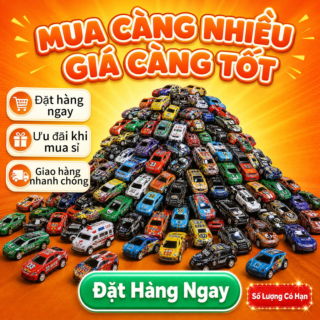 Ngẫu nhiên giao hàng nhiều mẫu xe chạy đà hợp kim 5-6cm gồm 4 loại xe cơ bản cho bé xe ô tô đồ chơi đồ chơi cho bé