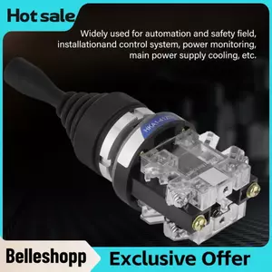 Belleshopp HKA1-41Z02 AC 380V 5A 2NO Công tắc điều khiển tạm thời chéo 30mm 2 vị trí Danh bạ thường mở