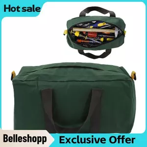 Belleshopp Dụng Cụ Cầm Tay Túi Tote Nặng Miệng Rộng Tổ Chức Cho Thợ Điện Thợ Ống Nước Vải Bố Dung Lượng Lớn Lưu Trữ 18 Inch 1 Gói