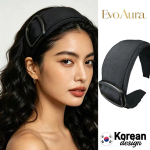 Băng đô rộng màu đen che tóc màu xám chống trượt cho nữ