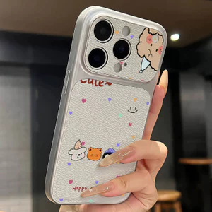 Ốp lưng iPhone Họa tiết da phong cách mạ họa tiết động vật dễ thương iPhone 17 16 15 14 13 12 11 Pro Max Plus Max