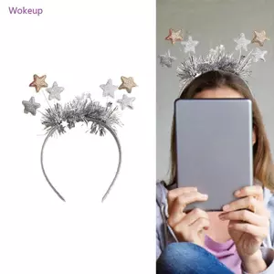 Woke Ngôi Sao Năm Mới Giáng Sinh Mũ Mũ Băng Đô Ảnh Đạo Cụ Đảng Hóa Trang Khiêu Vũ Đảng Băng Đô Giáng Sinh