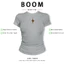 BOOM Áo Baby Tee Nữ Cotton Ôm Body-Áo Thun Ngắn Tay Y2K In Hình PhongCách Mùa Hè, Cổ Tròn Hàng Đầucách hàn quốc phong347