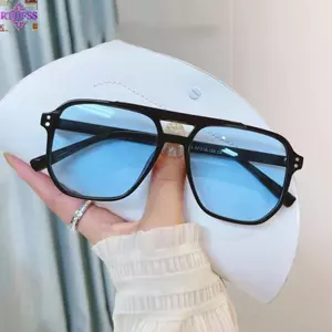 Kính râm RTJIFSS Retro, Kính râm gọng vuông chống tia cực tím Punk, Trang trí mùa hè Bảo vệ mắt bãi biển Phụ kiện du lịch Kính râm màu đen dành cho nam giới
