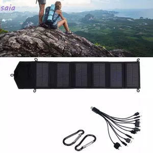 Bộ sạc bảng điều khiển di động SAIA, Túi gấp bảng sạc nhanh nhẹ, Bảng điều khiển gấp Silicon đơn tinh thể 15W 5V bền bỉ Sử dụng khẩn cấp