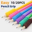 10 / 20 Chiếc Bàn Văn Phòng Bút Mềm Bảo Vệ Ngón Tay Xốp Bút Chì Tay Cầm Bộ Màu Hỗn Hợp Cho Bút Cầm Đệm Tổ Chức