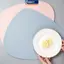 MAKY Hai Mặt Da PU Placemat Teacup Coaster Chống Thấm Nước Và Chống Dầu Thảm Trải Bàn Nhà Hàng Phương Tây Thảm Cách Nhiệt VN