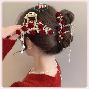 JRP Thời Trang Thanh Lịch Hoa Hồng sel Vuốt Tóc Cho Nữ Cô Gái Ngọt Ngào Đa Năng Cá Mập Kẹp Tinh Tế Dự Tiệc Phụ Kiện Tóc Quà Tặng JRP